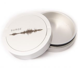Surge Can Silver Silver Lid Open